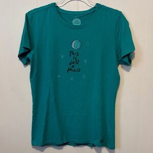 Life Is Good Women's Turquoise Graphic Tee